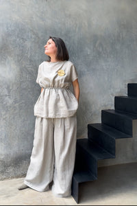 Freya Top Neutral Organic Linen