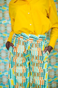 ‘Blue Sunset’ Palazzo Trouser