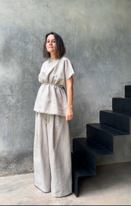 Freya Top Neutral Organic Linen