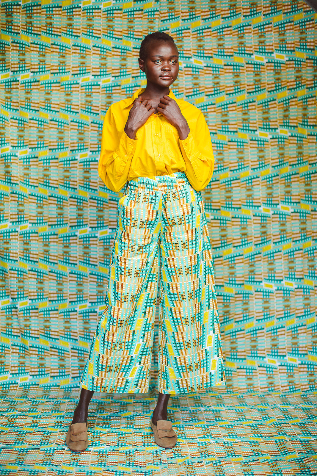 ‘Blue Sunset’ Palazzo Trouser