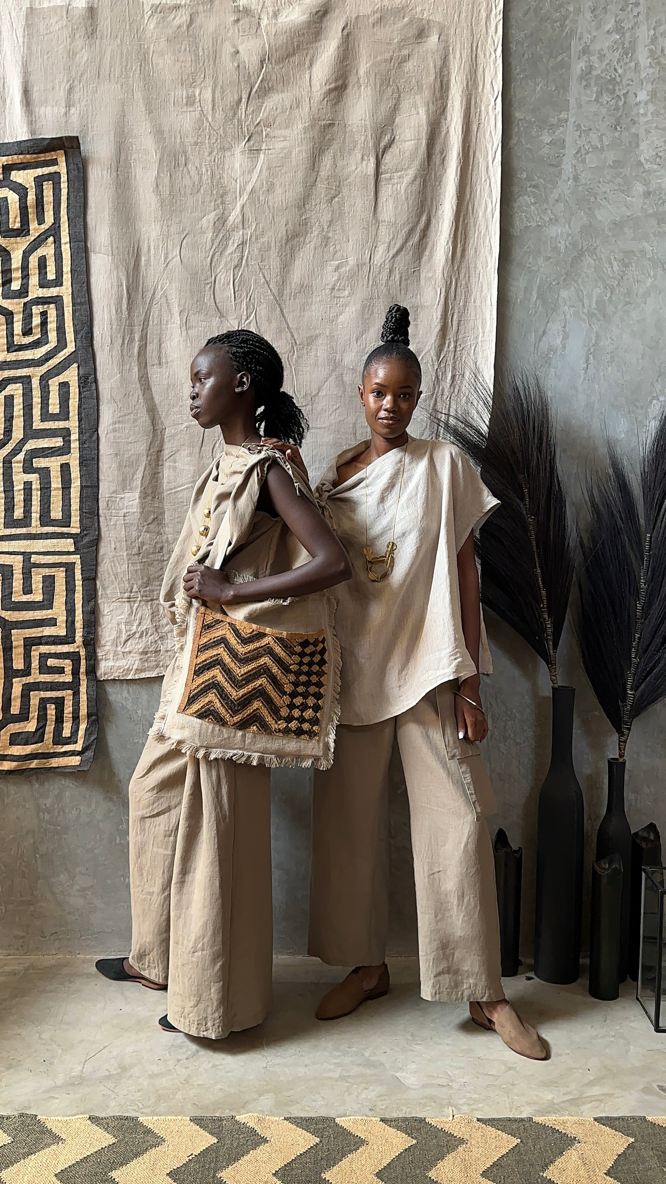 The ‘Palms of Zaire’ Frayed Tote