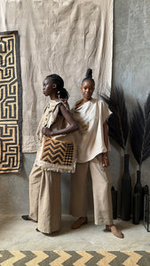 The ‘Palms of Zaire’ Frayed Tote