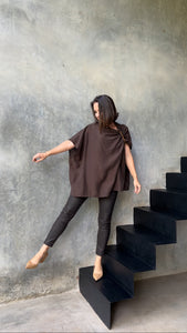 Tierra Top Organza Dark Brown