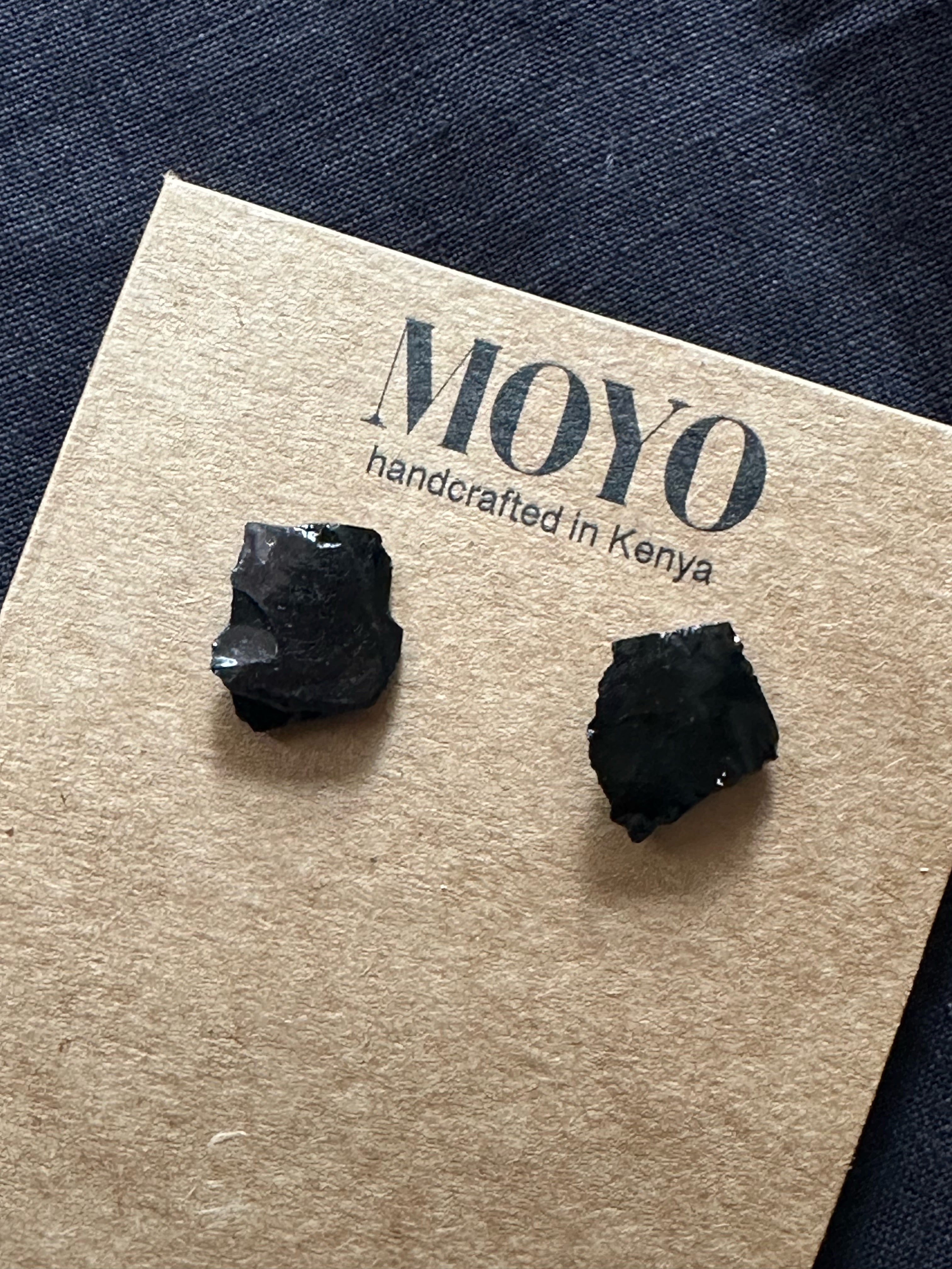 Obsidian earrings