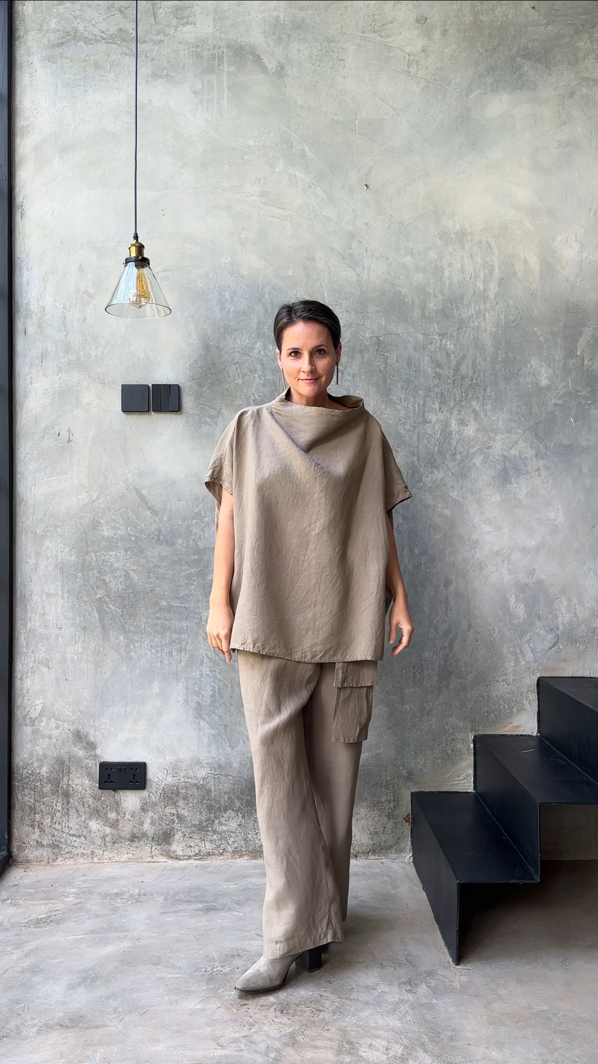 Tierra Top Organic Linen Taupe