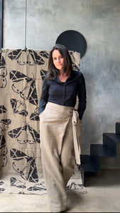 Tierra Trouser Taupe Organic Linen