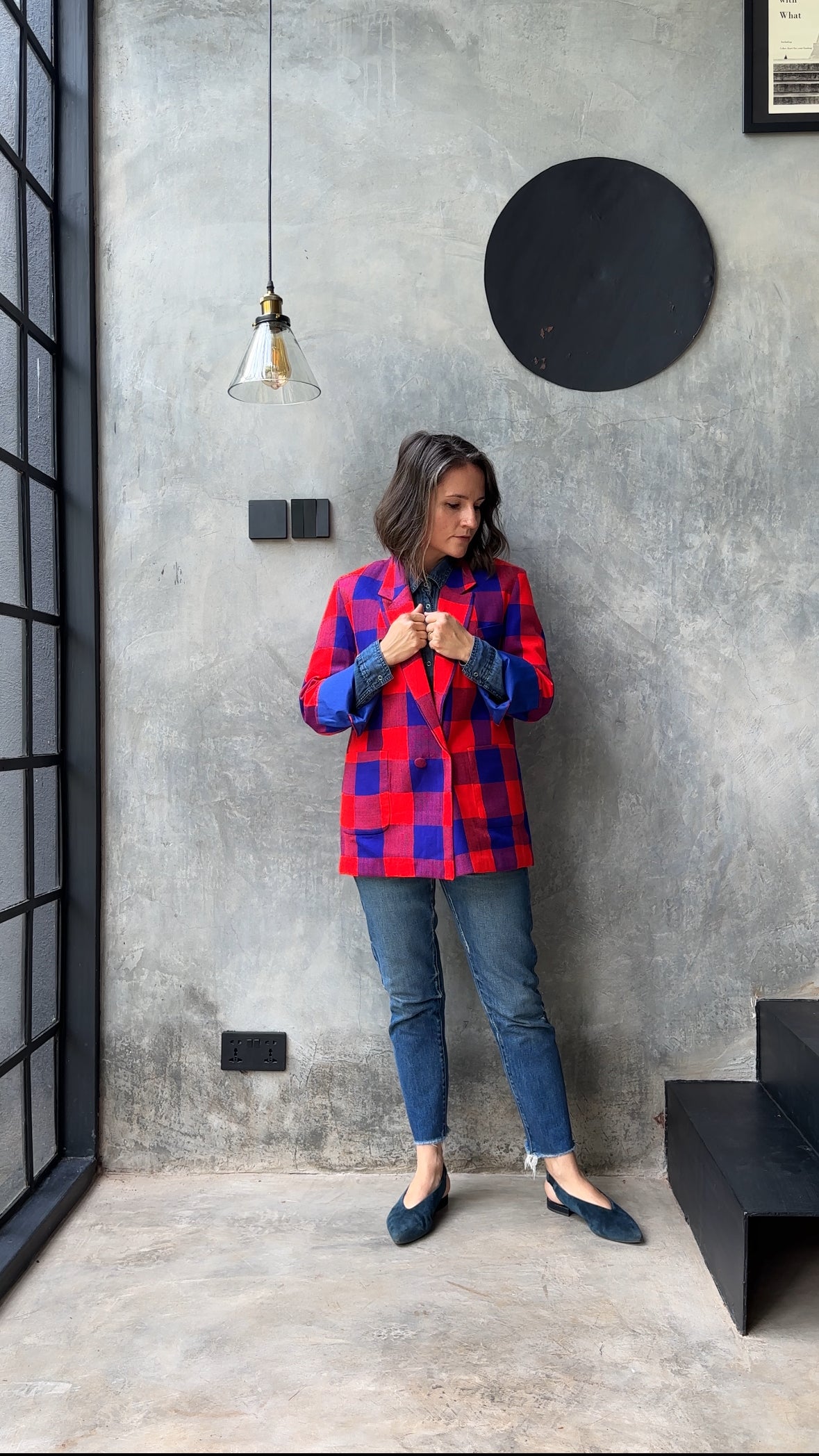 ‘Plains Of Mara’ Blazer Red/Blue