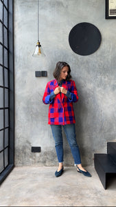 ‘Plains Of Mara’ Blazer Red/Blue