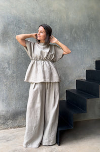 Freya Top Neutral Organic Linen