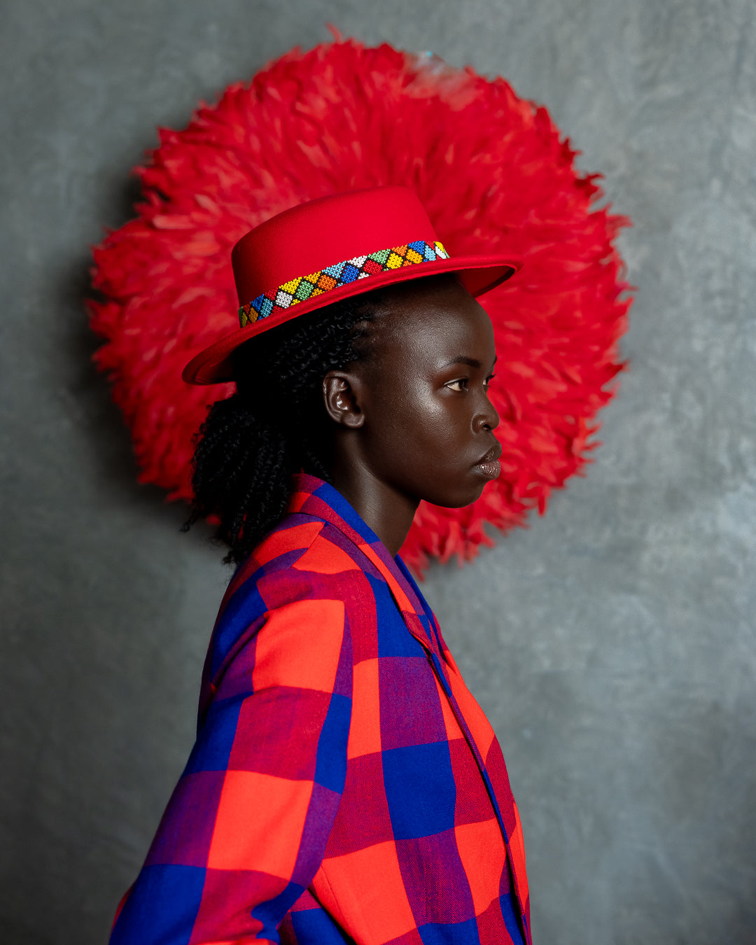 ‘Plains Of Mara’ Blazer Red/Blue