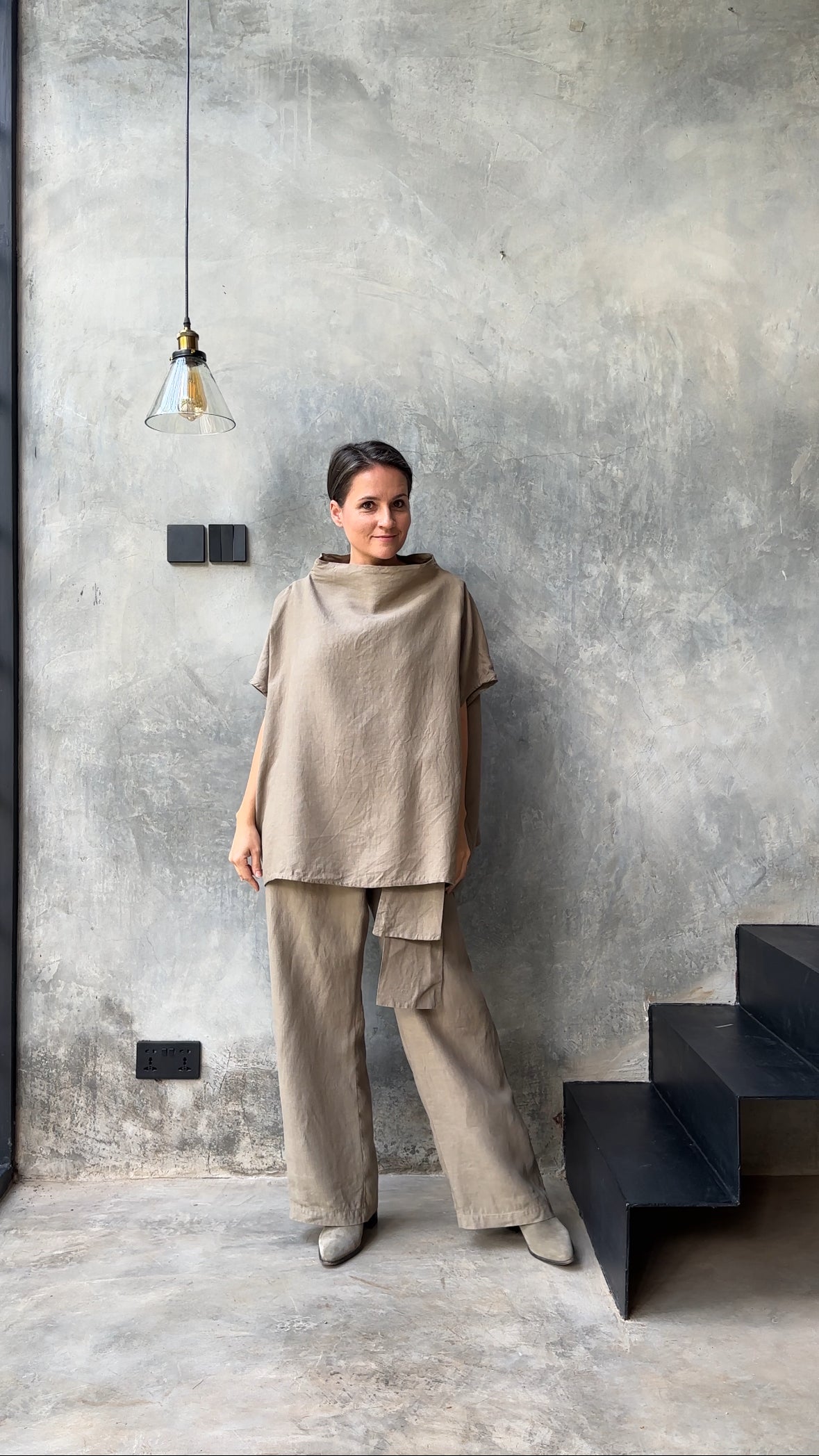 Tierra Top Organic Linen Taupe