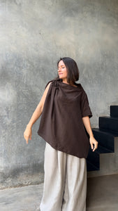 Tierra Top Organza Dark Brown