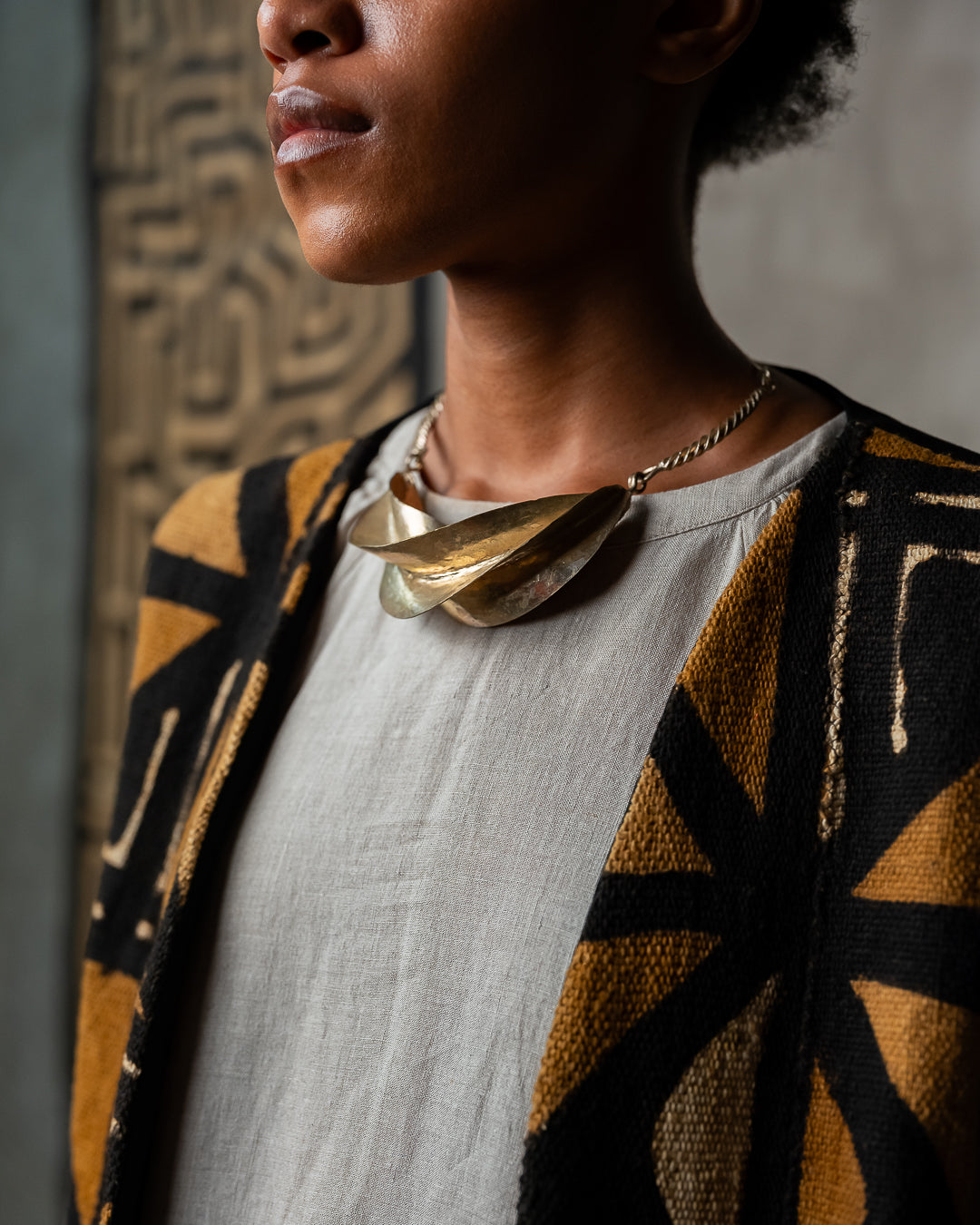 Mahlia Mud Cloth Gillet