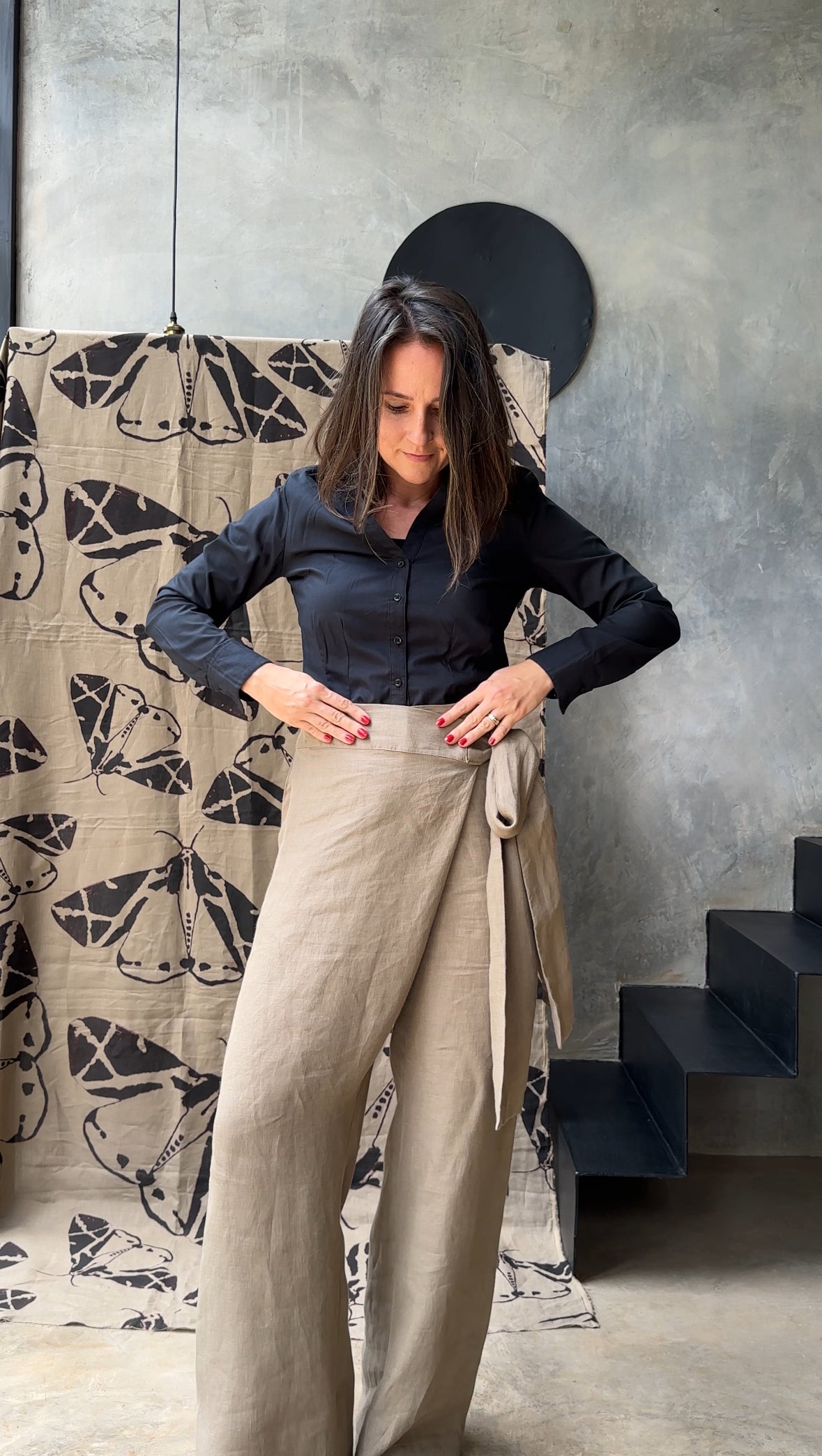 Tierra Trouser Taupe Organic Linen