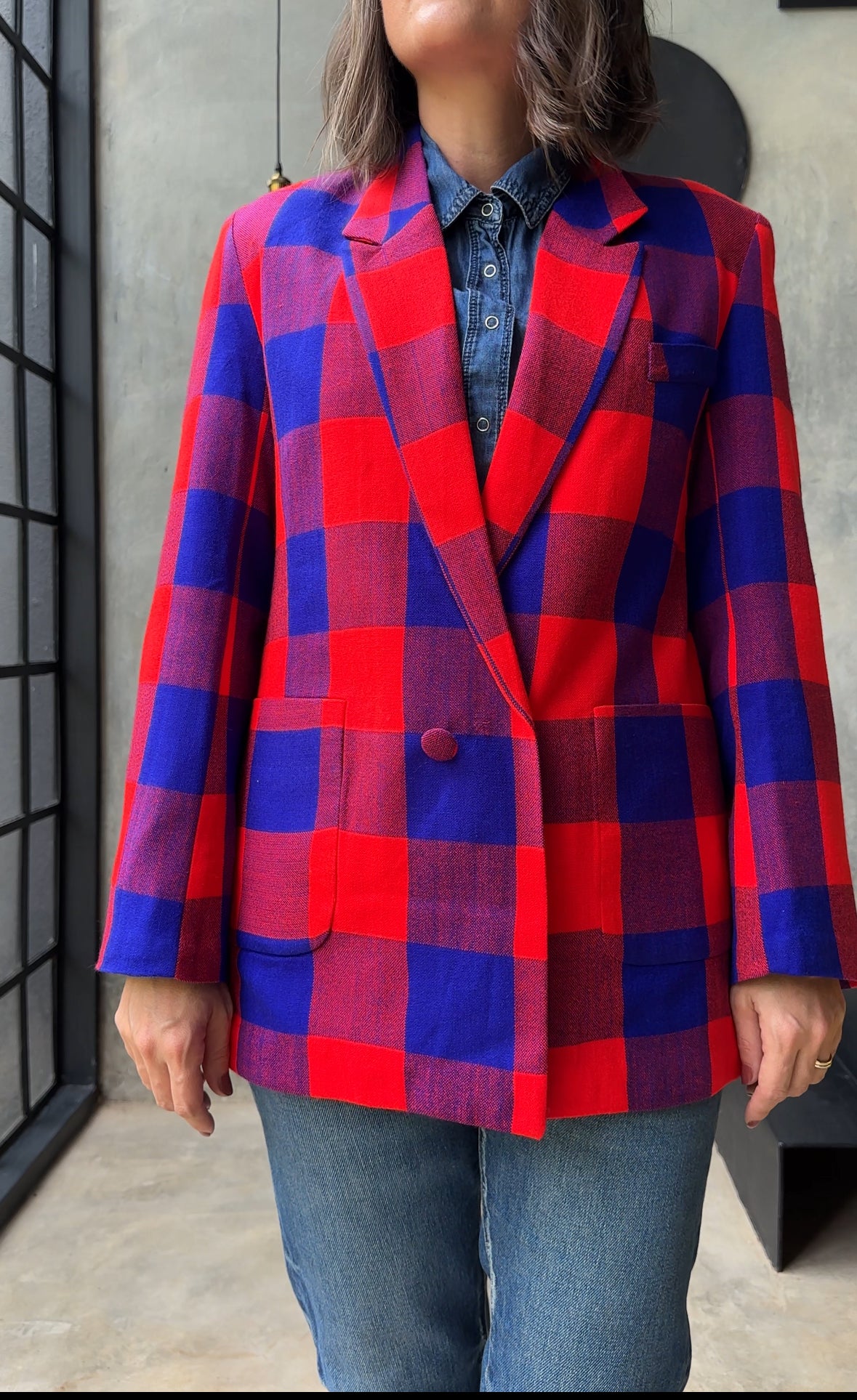 ‘Plains Of Mara’ Blazer Red/Blue
