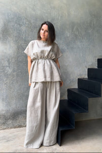 Freya Top Neutral Organic Linen