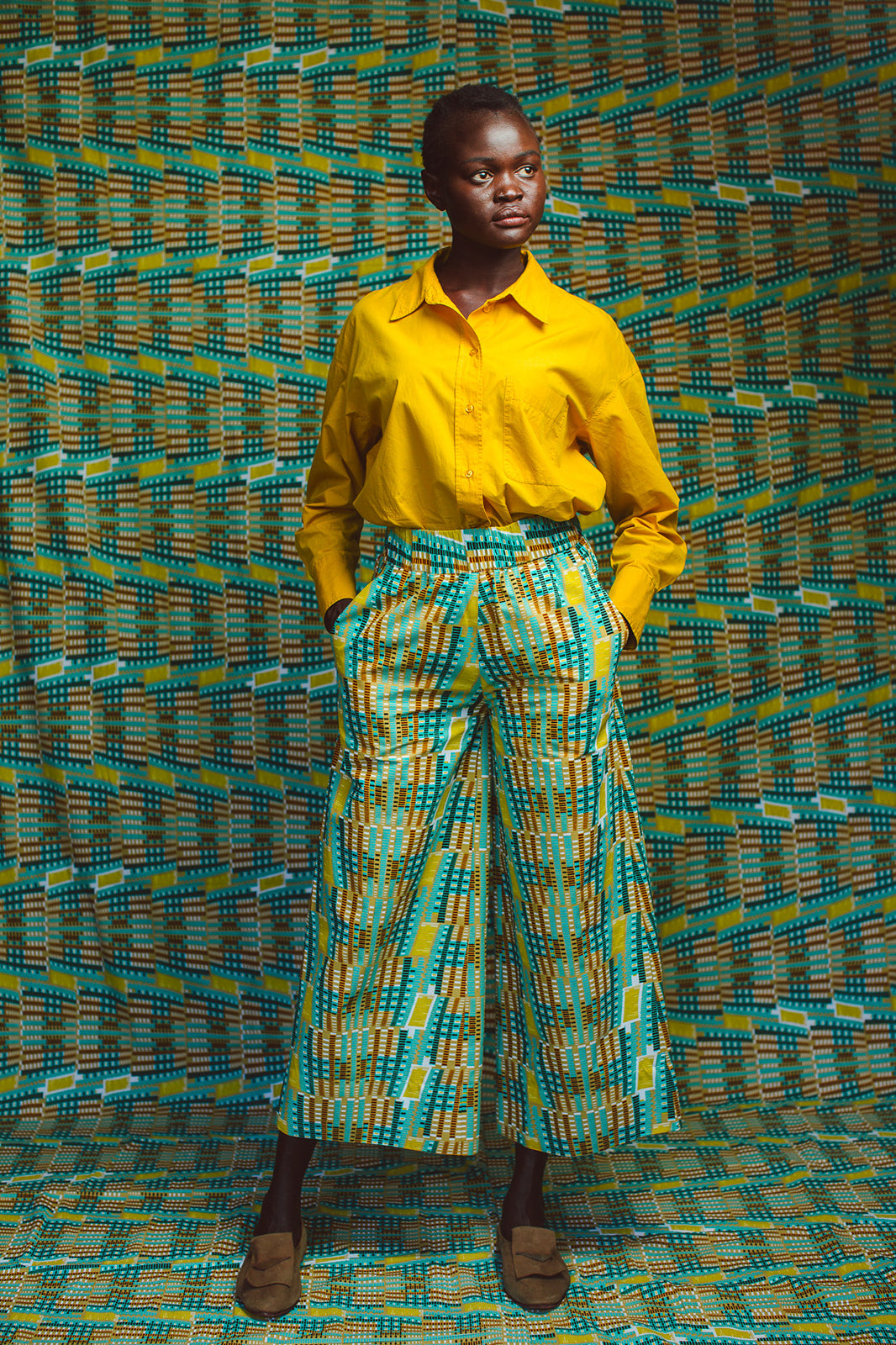 ‘Blue Sunset’ Palazzo Trouser