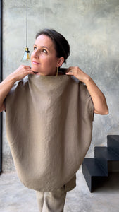 Tierra Top Organic Linen Taupe