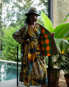 The 'Gaudi' Aqua Wrap Dress