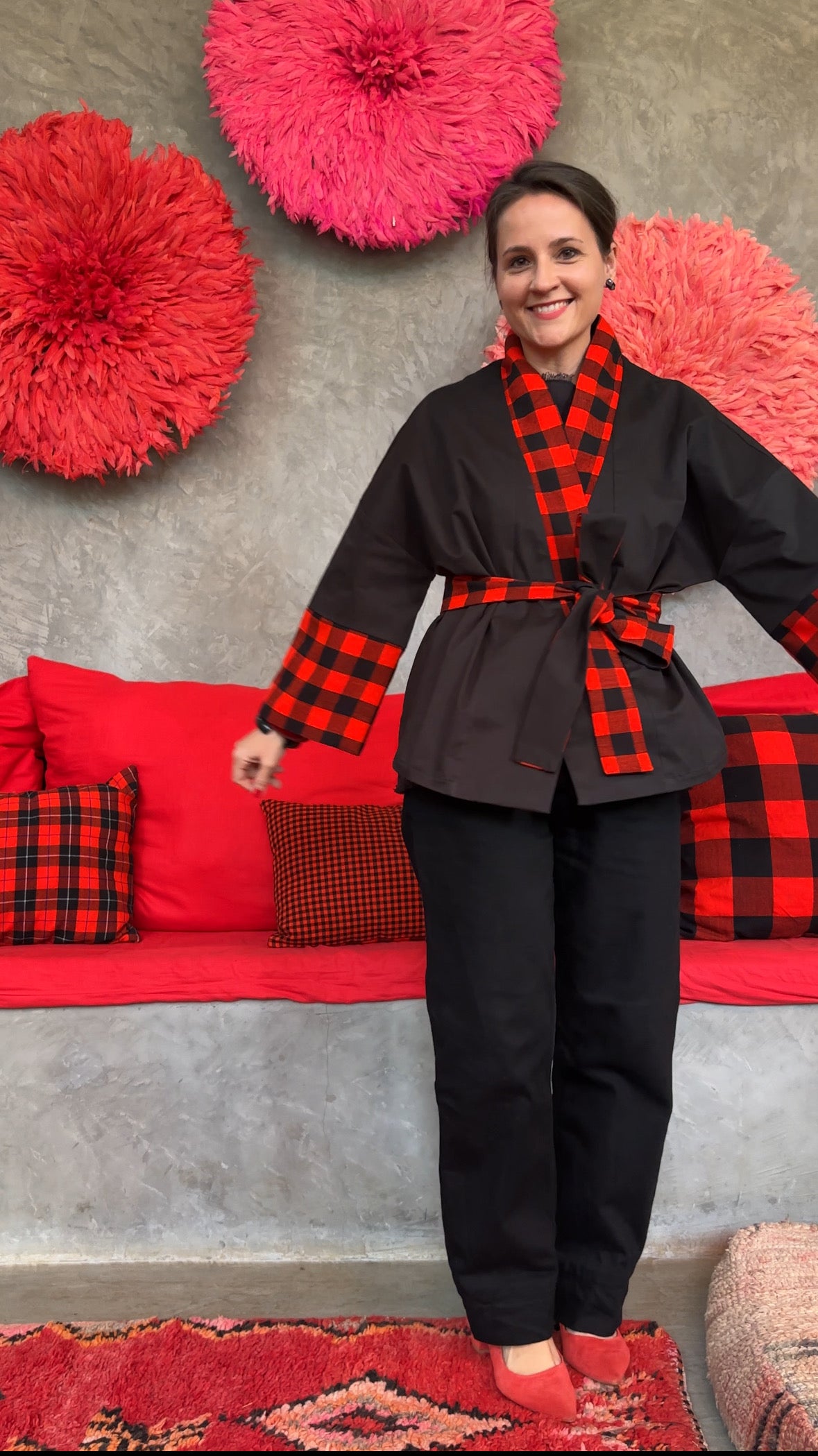 Maasai Shuka Kimono
