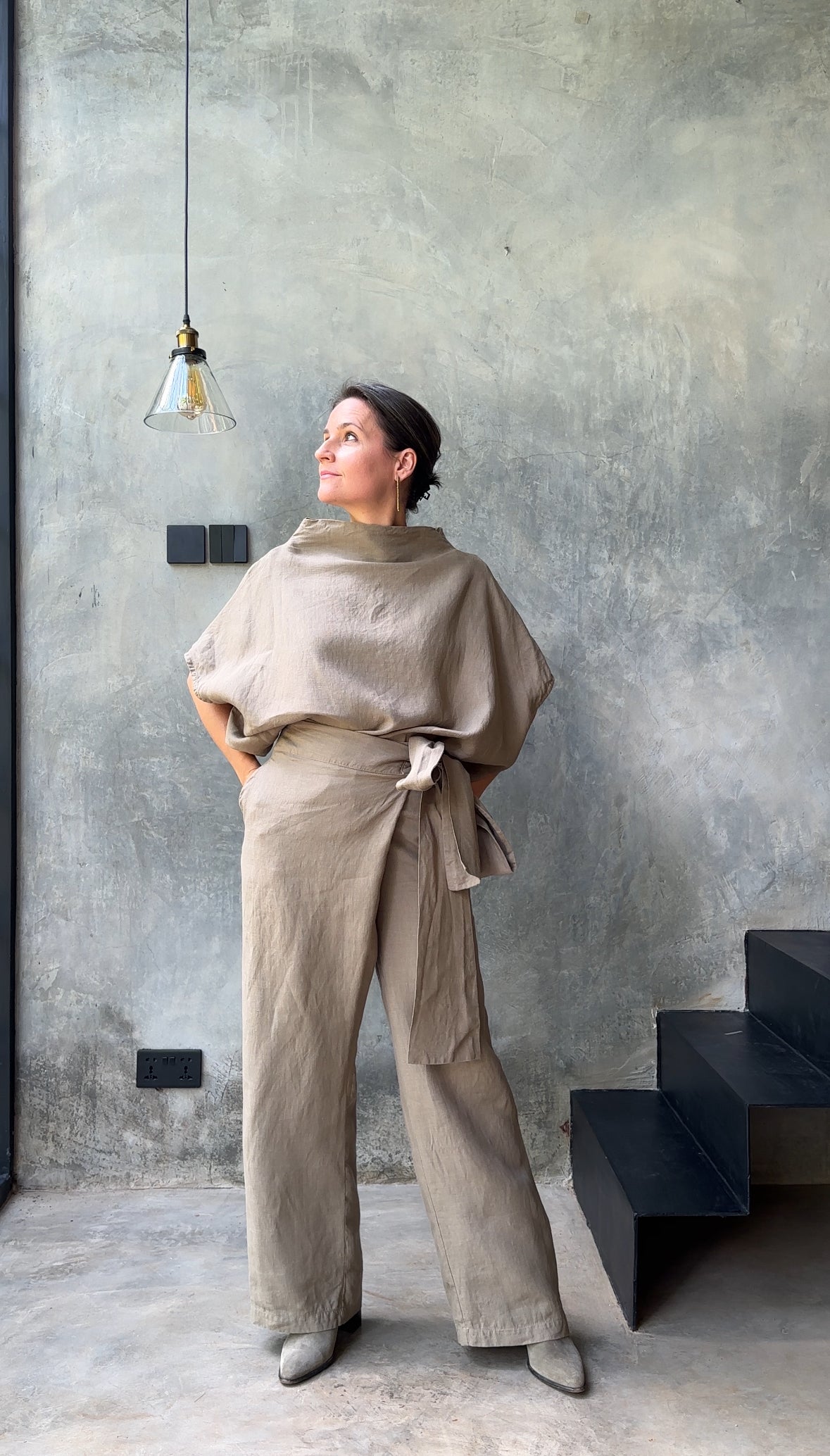 Tierra Top Organic Linen Taupe