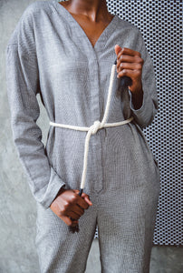 Damiane Jumpsuit Checkered linen