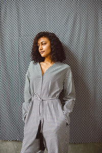 Damiane Jumpsuit Checkered Cotton