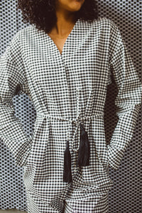 Damiane Jumpsuit Checkered Cotton