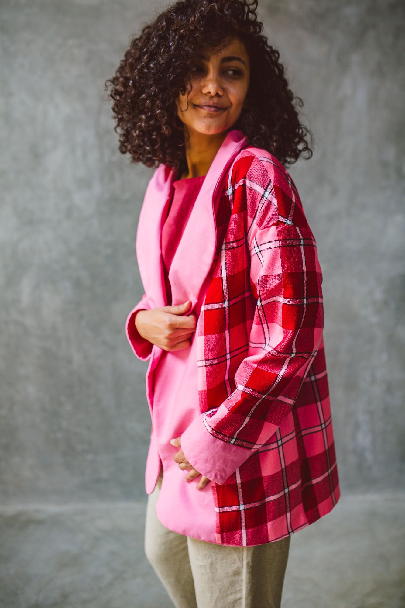 ‘Plains of Mara’ Reversible Coat Pink