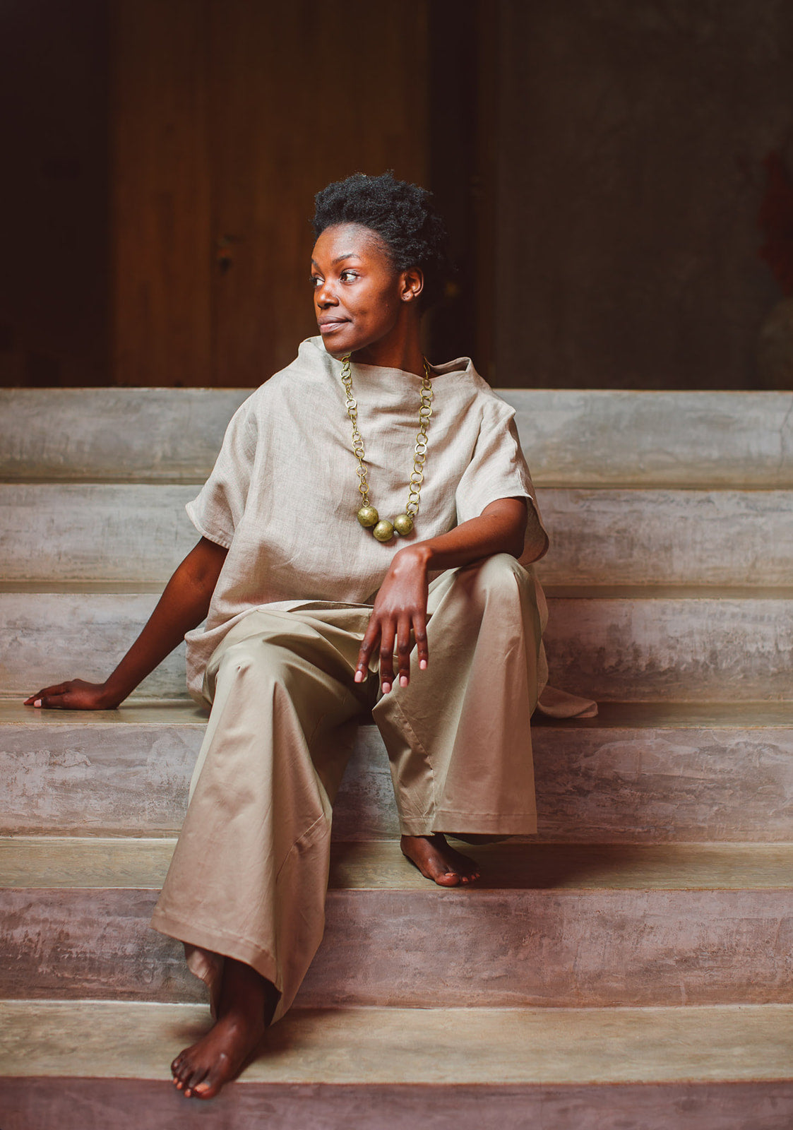 Tierra Top Organic Linen Neutral