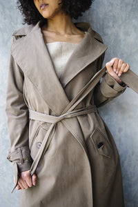 Tenchcoat Caramel with Print Lining