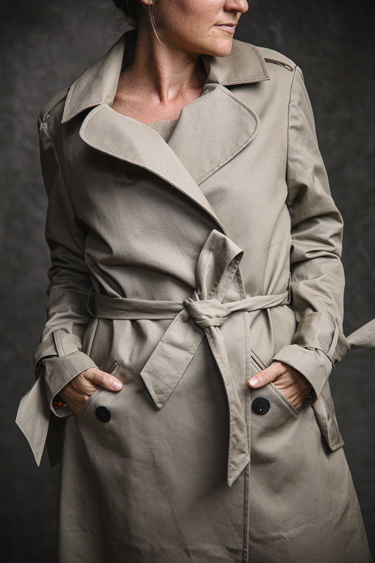 Trenchcoat Neutral with Print Lining