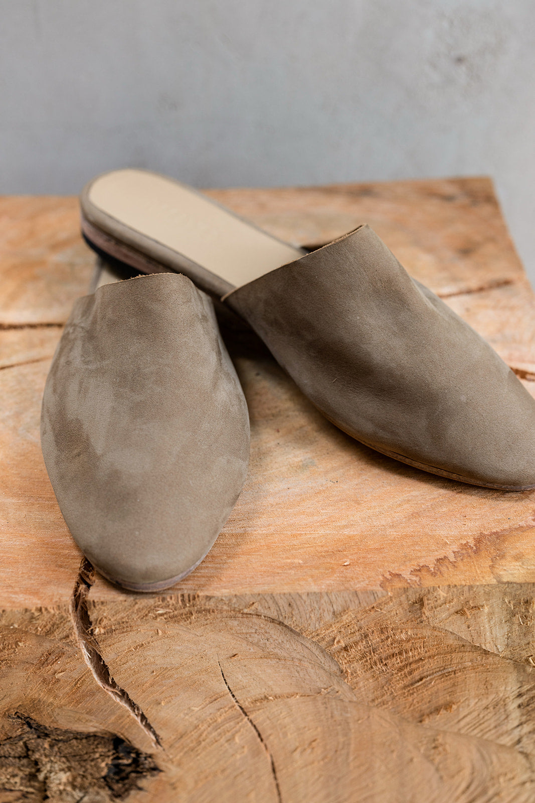 Brown Leather Mules