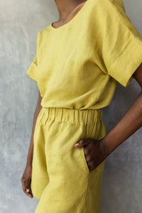 The V-Back Top Mustard Yellow